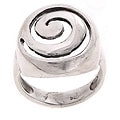 Sterling Silver Carved Swirl Ring