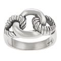 Sterling Silver Rope Link Ring
