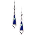 Sterling Silver Lapis and Opal Earrings