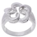 Sterling Silver High Polish Flower Ring