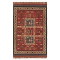 Flat-woven Tribal Wool/ Jute Rug (5' x 8')