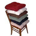 Faux Suede Chamois Hugger Non-slip Seat Cushion (Set of 4)