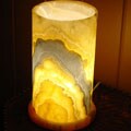 Large Alabaster Hurricane Lamp (Egypt)