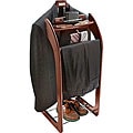 Mahogany Finish Clothes Valet Stand