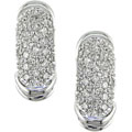 14k White Gold 1/2ct Diamond Hoop Earrings (H-I, I2-I3 )