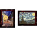 Van Gogh Starry Night/Cafe Terrace Framed Canvas Set