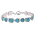 Sterling Silver and Turquoise Toggle Bracelet