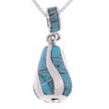 Sterling Silver and Turquoise Teardrop Pendant
