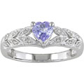 14k White Gold Diamond Tanzanite Ring