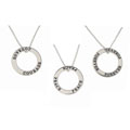 Sterling Silver Themed Circle Necklace
