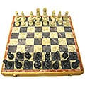 Hand-carved Soapstone 8-inch Chess Set (India)
