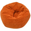 Sueded Corduroy Jumbo Orange Bean Bag Chair
