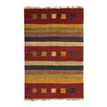 Flatweave Rambler Rusty Red Hemp Rug (5' x 8')