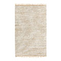 Hand-woven White Leather/ Hemp Rug (5' x 8')