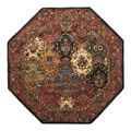 Hand-tufted Baktarri Navy/ Multi Wool Rug (6' Octagonal)