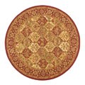 Hand-tufted Baktarri Red / Beige Wool Rug (6' Round)