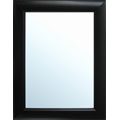 Grooved Black Framed Wall Mirror