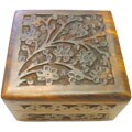 Hand Carved Rosewood Box (India)
