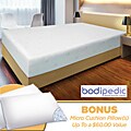 Bodipedic 10-inch Queen-size Memory Foam Mattress with Bonus Pillows