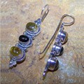 Sterling Silver Baltic Amber Earrings (Indonesia)