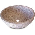 Fontaine Mosaic Travertine Cubes Bathroom Vessel Sink