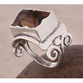 Sterling Silver Smokey Quartz Ring (Israel)