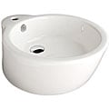 Fontaine Single Post Porcelain Vessel Sink with Free Drain
