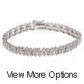 Sterling Silver 1/8ct TW Diamond Tennis Bracelet (I-J, I3)