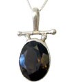 Sterling Silver Smokey Quartz Pendant (India)