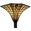 Large Tiffany-style Golden Amber Torchiere