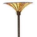 Large Tiffany-style Golden Amber Torchiere