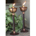 Classic Copper Tiki torch (Set of 4)
