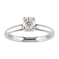 14k White Gold 1/2ct Diamond Solitaire Ring (G-H, I1-I2)