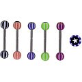 Acrylic Striped Star Logo Straight Barbell  (Set of 25)