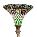 Tiffany-style Peacock Torchier