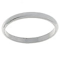 Platinum Traditional Wedding Ring with Half-round Band Design