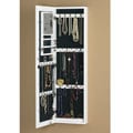 Wall-mount White Jewelry Mirror