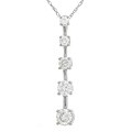 14k Gold 1/2ct Round Diamond Journey Pendant (I-J, I1-I2)