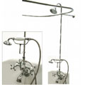 Chrome Complete Clawfoot Tub and Shower Package