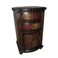 Faux Leather Side Cabinet