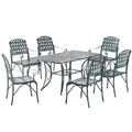 Diamond Collection 7-piece Diamond Lattice Group Patio Set