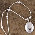 Glistening White Opal Pendant  (Set of 2)