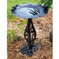 St. John Black Cast Aluminum Bird Bath