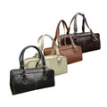 Amerileather Classy Belt Stitched Leather Satchel Handbag