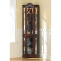 McCoy Mahogany Lighted Display Cabinet