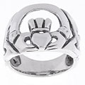 Sterling Silver Large Celtic Claddagh Ring