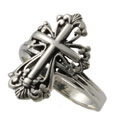 Sterling Silver Elegant Cross Ring