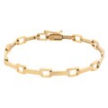 Mondevio 18k/Sterling Silver Rectangular Link Bracelet