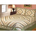 Country Diamond Patchwork Cotton Bedspread Set