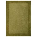 Hand-tufted Olive Green Border Wool Rug (5' x 8')